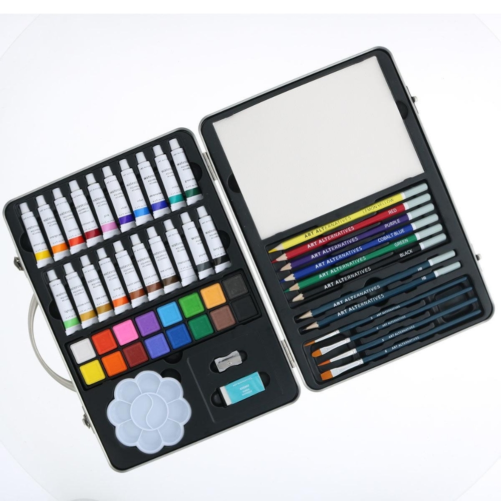 🎨 Art Alternatives 62-Piece Watercolor Art Set 🎨